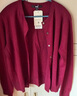 优衣库女装精纺美利奴羊毛圆领针织开衫/长袖通勤秋冬新款478331 16 红色 3XL 实拍图