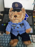 蜀黍家交警小熊公仔警察小熊正品铁骑警官熊反光条骑行服玩偶 威威（坐姿蓝衬25CM 礼品袋） 定制款（客服备注） 实拍图
