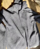 伊芙丽（eifini）朱珠代言连帽休闲宽松系带软糯厚实毛针织衫外套冬季新款毛衣女 灰色 S 80-100斤 实拍图
