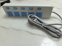 【京东物流】经典蓝白插座/插排/插线板/排插安全耐用新国标纯铜高温阻燃多孔位家用宿舍办公 五位25孔 独立开关 线长1.8M 实拍图
