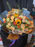 艾斯维娜鲜花速递向日葵混搭花束生日礼物全国同城配送 向日葵香槟韩式花束 实拍图