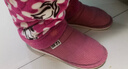 回力日系柔软情侣棉拖秋冬家居室内保暖棉鞋女款HL0006皮红36-37码 实拍图