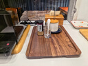 LIUIUSU北美黑胡桃木方形托盘 日式整木茶盘实木果盘高档咖啡盘环保餐盘 长方形特大-拼接（39*29*2cm） 实拍图