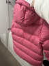 保姆鹅  【风墙】儿童羽绒服宝宝中长款护脸加厚外套保暖童装[NG2664] 石榴粉 120 实拍图