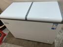 美的（Midea）220L双温双箱家商两用冰柜展示柜雪糕柜大容量冷柜保鲜玻璃门冷藏冷冻两用卧式冰箱BCD-220VM(E) 实拍图