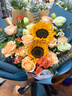 艾斯维娜情人节鲜花速递向日葵混搭花束生日礼物全国同城配送 向日葵香槟韩式花束 实拍图
