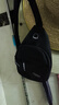 运动跑步包男休闲斜挎包手机包防泼水健身包女单肩包 黑色 实拍图