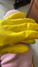 3M橡胶手套 1双装大号薄巧型防水防滑家务清洁手套 厨房洗衣 柠檬黄 实拍图