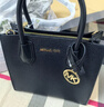 MICHAEL KORS情人节礼物轻奢MK女包MERCER手提单肩斜挎包风琴包 中号 黑色 实拍图