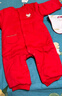 全棉时代婴儿拜年服冬装加厚连体衣宝宝过年喜庆新年红色礼服 亭红 73 实拍图
