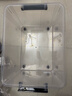 禧天龙塑料衣物收纳箱玩具整理箱车载储物箱55L 透明 1个装 带轮 实拍图