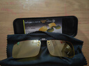 趣行上翻式夹片墨镜 夜用驾驶镜防远光灯炫目 骑行近视镜夹片 黄色 实拍图