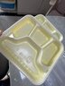 登比一次性饭盒四格餐盒食品级外卖快餐分格带厚盖打包盒1000ml*50套 实拍图