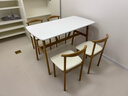 餐桌椅子全套桌子出租屋饭桌家用4-6人小户型简约公寓快餐 暖白色 120cm 【宽60CM】一桌四椅 实拍图