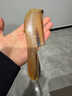 洁比世牛角梳子天然正宗按摩头皮经络梳七夕情人节礼物送老婆女友黄色款 实拍图