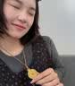 中国黄金（CHINA GOLD）八宝罗盘黄金项链女国风百搭足金圆盘吊坠首饰节日生日礼物送老婆 【中金礼盒】八宝罗盘项链【棕绳】 约2.1g 实拍图