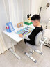 飞旺藤达升降学习桌中小学生家用手摇升降电脑桌书桌学生写字桌手动桌 【极简·白-手摇升降】80*60单桌 实拍图