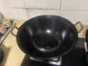 王源吉铁锅炒锅铸铁锅双耳苏锅王老式家用圆底无涂层龟纹大肚炒锅36cm 实拍图