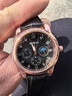 正品男士手表高档休闲石英表简约气质男表皮带高颜值罗马时尚腕表 黑色运动款 实拍图