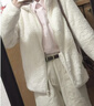 优衣库女装男装长绒摇粒绒拉链茄克/长袖外套夹克479611 01 乳白色 L 实拍图