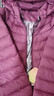 坦博尔轻薄羽绒服女短款宽松脱卸帽秋保暖女士外套TD236256 富贵紫 185  实拍图