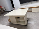 沙发边几可移动茶几小户型客厅边柜多功能茶桌升降折叠实木角几 白色 带升降：700*400*546 实拍图