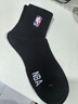 NBA袜子男士秋冬运动袜抗菌防臭消臭吸汗无骨棉袜跑步中筒篮球袜3双 实拍图