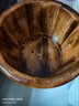 川柏香实木泡脚桶木桶洗脚盆木桶家用足浴桶泡脚木质香柏木碳化木制脚盆 30cm 【碳化无盖】+艾草30包 实拍图