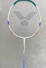 威克多（VICTOR）胜利黄雅琼全碳素球拍小铁锤TK-HMRL AM珍珠白5U已穿线送手胶单拍 实拍图