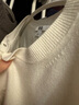 优衣库女装羊绒圆领针织短开衫479672 01 乳白色 L 实拍图