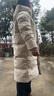 鸭鸭（YAYA）孙颖莎同款航天联名情侣反季羽绒服男女长款冬季新款休闲加厚外套 月光白色-YE5B000706A 【升级版】男女同款 M 100-120斤左右 实拍图