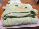 欧孕（OUYUN）婴儿浴巾珊瑚绒速干儿童斗篷浴袍带帽宝宝洗澡浴衣 恐龙145*85  实拍图