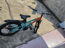 凤凰山地自行车男女变速山地车碟刹青少年儿童自行车学生单车 星际 橙蓝【单速+三刀轮】 22寸【适合130-170cm】 实拍图