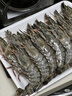 鲜京采 鲜冻大号黑虎虾 去冰净重2斤 31-40只/盒 斑节对虾 实拍图
