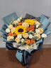 艾斯维娜鲜花速递向日葵混搭花束生日礼物全国同城配送 向日葵香槟韩式花束 实拍图