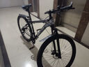 EG7山地自行车成人学生变速越野单车双减震赛车26寸青少年男女 辐条【升级减震 超强承重】黑白 27.5寸24速【适合：175-190CM】 实拍图