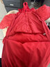 迷你巴拉（minibala）【三防】巴拉羽绒连体衣婴儿衣服宝宝萌趣爬服加厚2025新款 中国红60611-红色小熊 【毛绒帽子更柔软】 90 cm 【充绒量81.9g】 实拍图