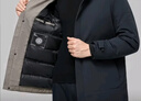 罗蒙（ROMON）鹅绒羽绒服男中长款26年保暖外套中老年高端休闲京东自营黑色XL 实拍图
