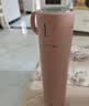 JRINKTEEA日本品牌保温杯男女士316不锈钢车载水杯泡茶杯焖茶杯带杯套 甜蜜粉+杯套杯刷580ml 实拍图