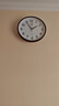 康巴丝（Compas）挂钟客厅 12英寸简约静音客厅石英钟表挂墙时钟 C2866 咖色30.5cm 实拍图