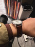 天梭表带1853力洛克原装款皮带真皮手表带T006/T41男女T063俊雅19 TS棕色棕线+银色蝴蝶扣 19毫米【表带接口宽度】 实拍图