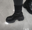 他她TATA喵爪靴2025秋冬百搭时装靴女短靴新款弹力靴 黑色 37 实拍图