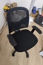 得力（deli）91026扶手可翻折电脑椅 旋转头枕可调节腰靠办公椅 人体工学 黑色 实拍图