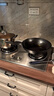 苏泊尔（SUPOR）大铁锅炒锅家用炒菜锅老式煤气燃气灶专用健康无涂层适用圆底锅具 含可立锅盖 34cm 实拍图