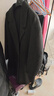 伯爵卓尔牦牛绒羊毛双面呢大衣男士中长款通勤外套2025冬季新款 夜霜灰 2XL (185) 实拍图