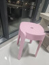 华恺之星凳子 家用加厚塑料凳子高凳板凳休闲椅子YK037蓝绿橘粉4把装 实拍图