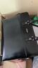 袋鼠男包公文包男士手提包笔记本电脑包商务休闲单肩斜挎男皮包文件包 黑色 14英寸 实拍图