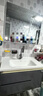 TOTOLYSG浴室柜陶瓷一体盆套装太空铝合金蜂窝铝洗漱台组合全铝卫浴洗脸盆 陨石灰80cm智能全封除雾灯镜 实拍图