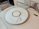 富得莱 饭菜保温板 加热菜板 暖菜板2025新款 圆形家用智能多功能带火锅电磁炉 自动恒温餐桌旋转盘神器 语音白68cm电动旋转电磁炉火锅 实拍图
