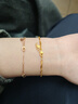 周大福水波黄金手链(工费180)15cm约2.4g EOF1140生日礼物 实拍图